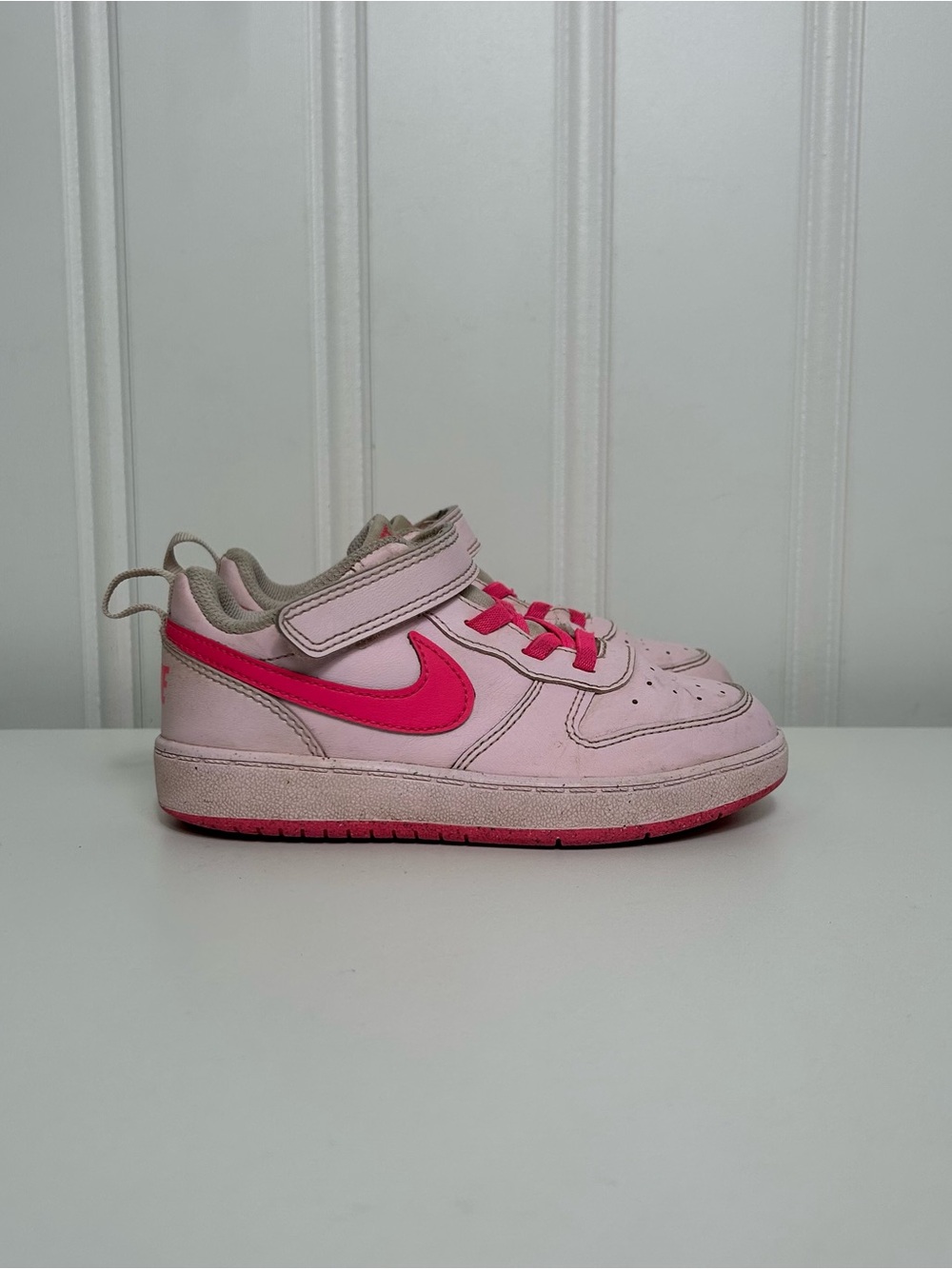 Nike court borough low triple pastel hot pink toddler girl kids 10